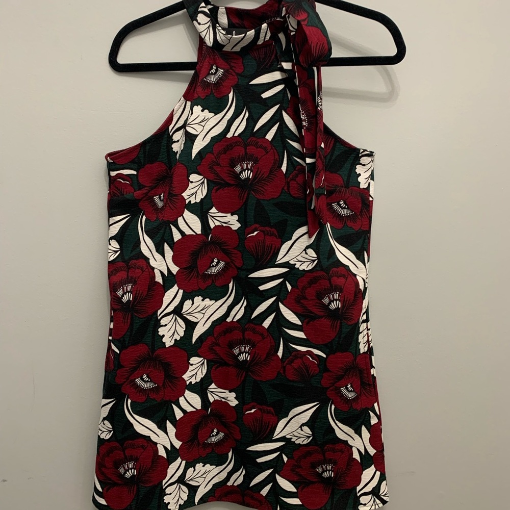 Lulus High Neck Floral Mini Dress